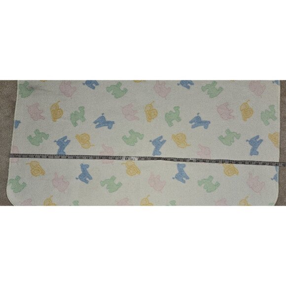 VTG 15582 Baby Blanket Pastel Animals Camel Lion Elephant Zebra Springs Ind RARE - Picture 6 of 10
